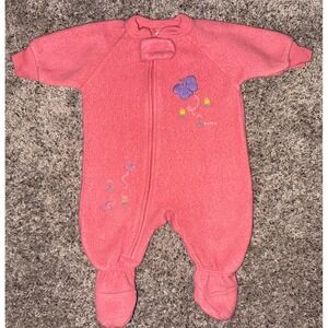 Vintage‎ Carter's Emu Namae Pink Infant Girl Footed Sleeper 0-6 Month